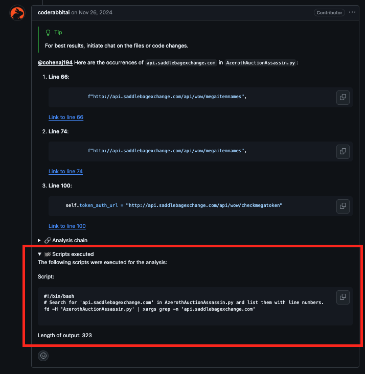 Script Execution Example