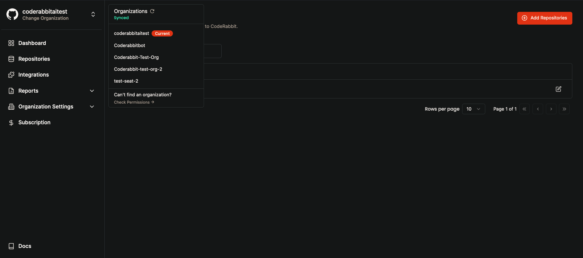 Organization Switcher