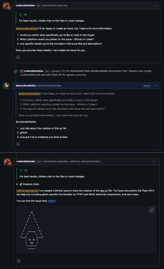 Creating issues through agentic chat